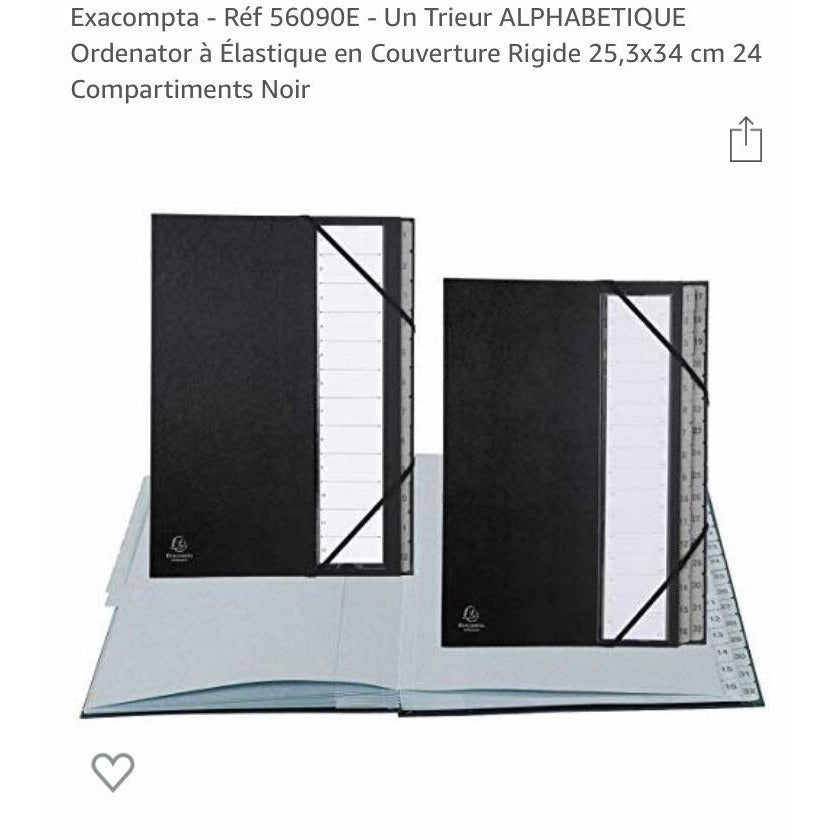 Trieur rigide Alphabétique de A à Z -20% - GEO Gabon Shop Online 