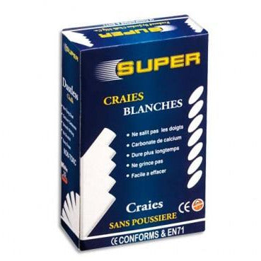 Craies blanches anti-poussière bte de 10 -20% - GEO Gabon Shop Online 