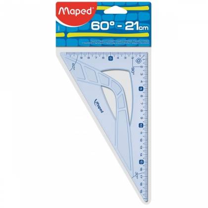 Equerre plastique Geo Metric 60°/30° 21cm -20%