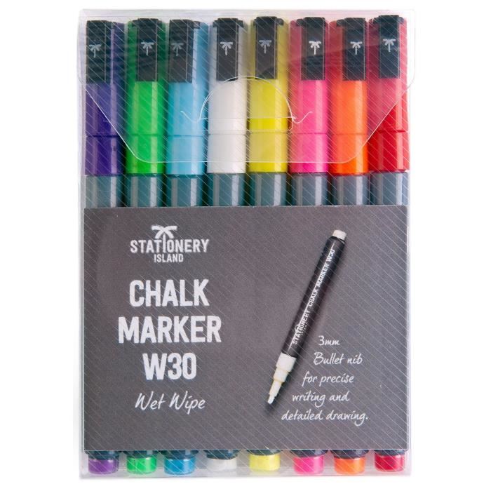 Marqueurs craie Ass Coul étui de 8 -33% - GEO Gabon Shop Online 