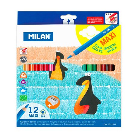 Crayons de couleur Maxi étui de 12 -36% - GEO Gabon Shop Online 