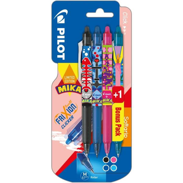 Frixion Ball Clicker Mika encre effaçable 0.7 Blister de 4 -20% - GEO Gabon Shop Online 
