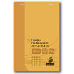 Bloc-notes orange A6 10.5x13.3 cm quad 60g -20% - GEO Gabon Shop Online