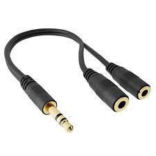 Cable Splitter Audio Jack 3.5 mm Noir -50% - GEO Gabon Shop Online 