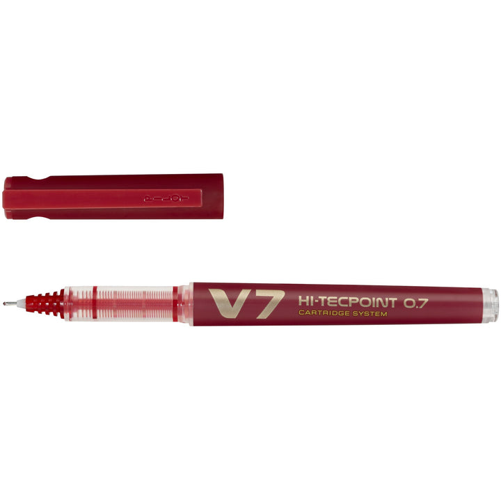 Stylo Bille médium 0.7 V7 Hi-Tecpoint encre rouge -20% - GEO Gabon Shop Online 